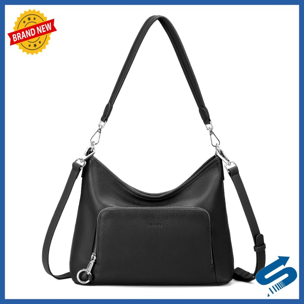 Genuine Leather Hobo Bag Anti Theft RFID Wallet Crossbody Shoulder Handbag